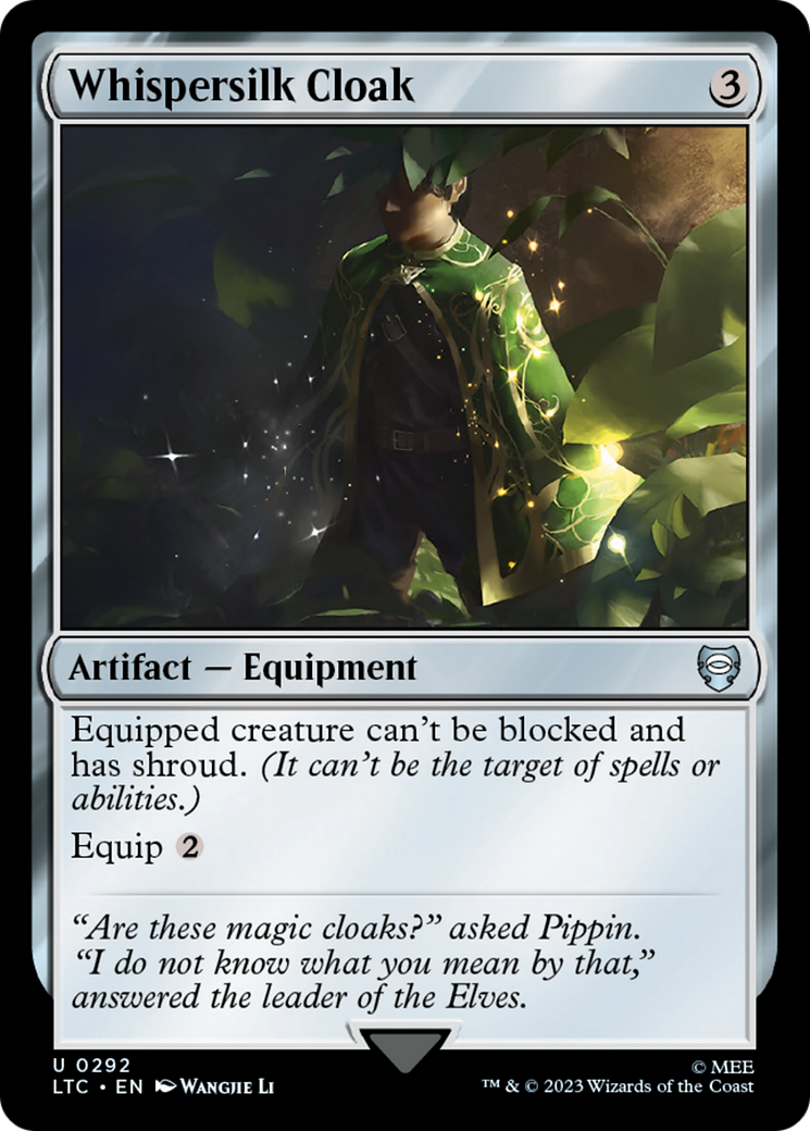 Whispersilk Cloak (LTC-292) - Tales of Middle-earth Commander - Premium MTG Single from Wizards of the Coast - Just $0.38! Shop now at Game Crave Tournament Store