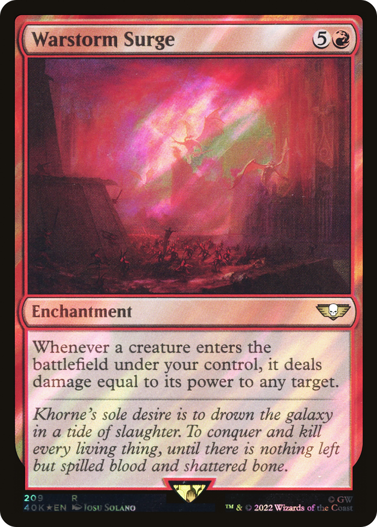 Warstorm Surge (40K-209★) - Warhammer 40,000 Commander Foil - Premium MTG Single from Wizards of the Coast - Just $2.08! Shop now at Game Crave Tournament Store