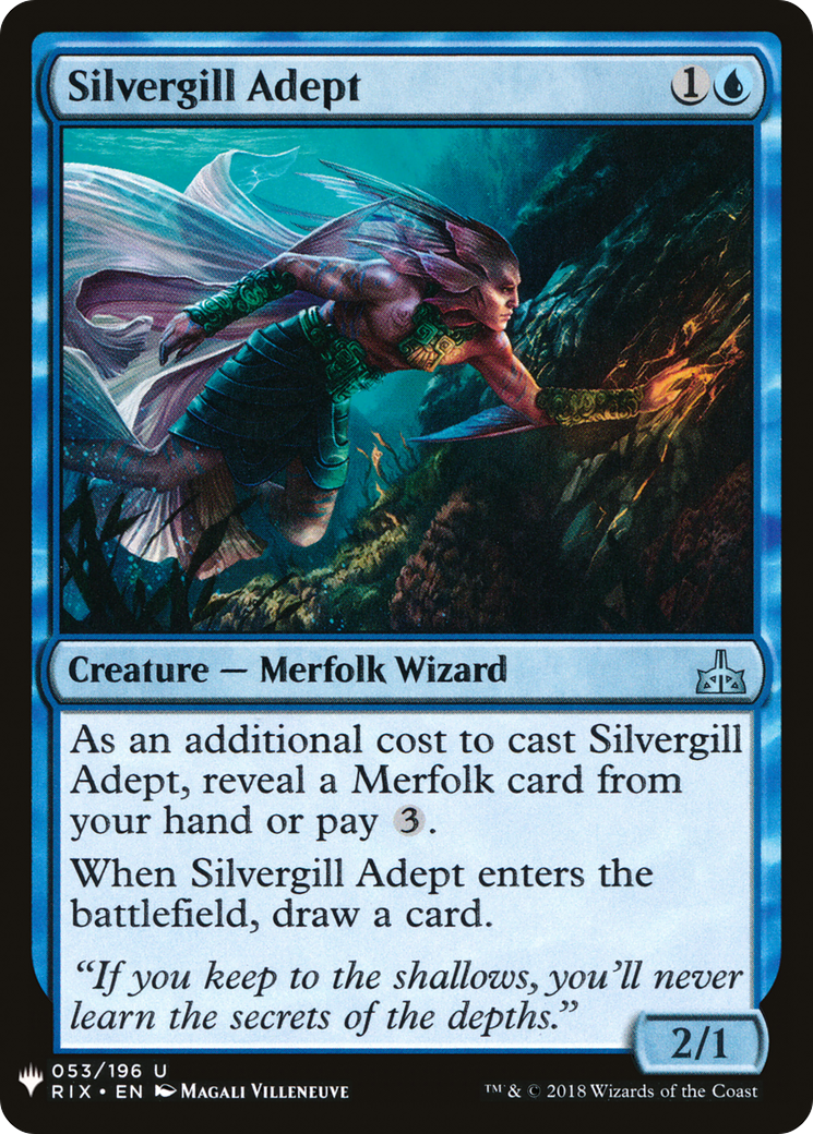 Silvergill Adept (MB1-490) - Mystery Booster - Premium MTG Single from Wizards of the Coast - Just $0.08! Shop now at Game Crave Tournament Store