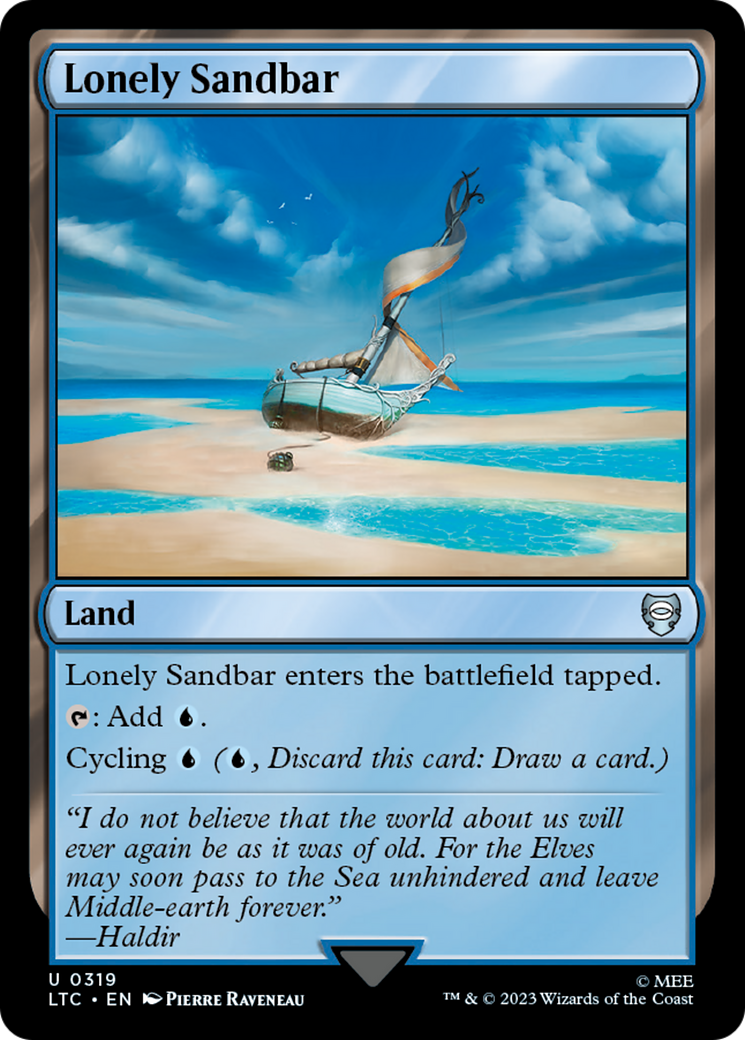 Lonely Sandbar (LTC-319) - Tales of Middle-earth Commander - Premium MTG Single from Wizards of the Coast - Just $0.08! Shop now at Game Crave Tournament Store