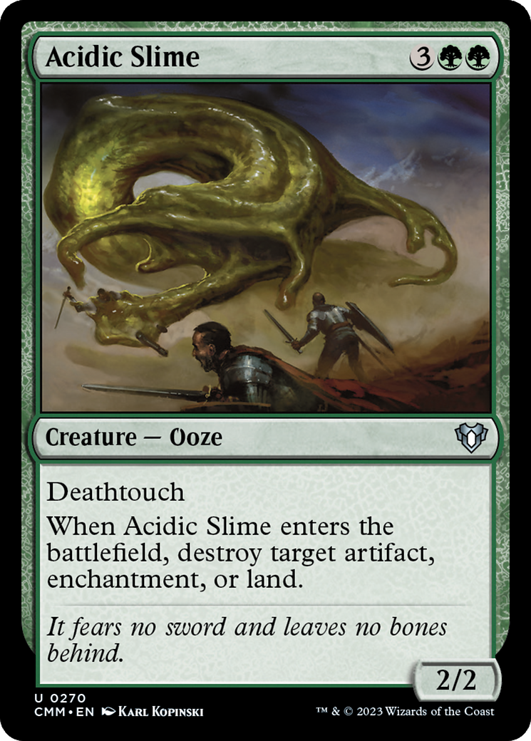 Acidic Slime (CMM-270) - Commander Masters Foil - Premium MTG Single from Wizards of the Coast - Just $0.25! Shop now at Game Crave Tournament Store