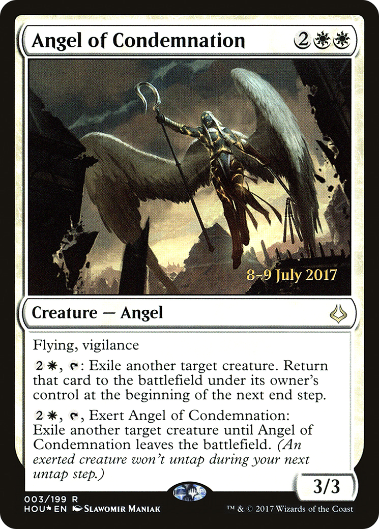 Angel of Condemnation (PHOU-03S) - Hour of Devastation Promos Foil - Premium MTG Single from Wizards of the Coast - Just $0.66! Shop now at Game Crave Tournament Store