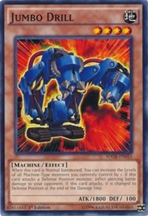Jumbo Drill (SDGR-EN014) - Structure Deck: Geargia Rampage 1st Edition - Premium Yugioh Single from Konami - Just $0.25! Shop now at Game Crave Tournament Store