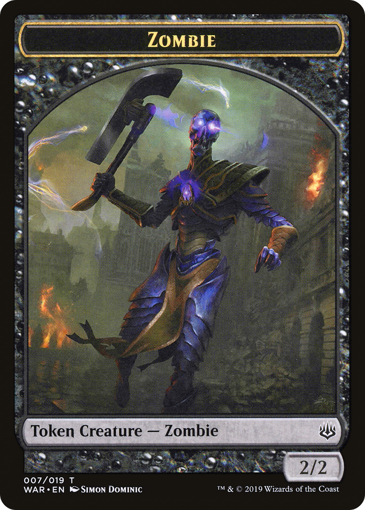 Zombie (TWAR-007) - War of the Spark Tokens - Premium MTG Single from Wizards of the Coast - Just $0.26! Shop now at Game Crave Tournament Store