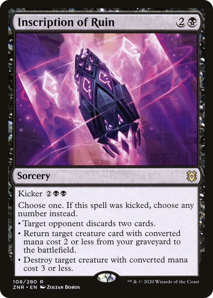 Inscription of Ruin (ZNR-108) - Zendikar Rising Foil - Premium MTG Single from Wizards of the Coast - Just $0.25! Shop now at Game Crave Tournament Store