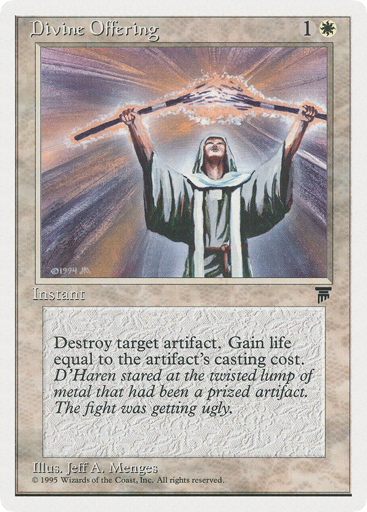 Divine Offering (CHR-006) - Chronicles - Premium MTG Single from Wizards of the Coast - Just $0.08! Shop now at Game Crave Tournament Store