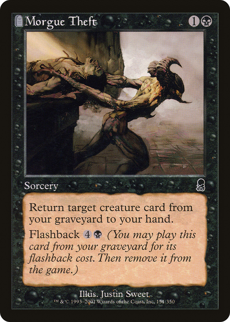 Morgue Theft (ODY-151) - Odyssey: (tombstone) - Premium MTG Single from Wizards of the Coast - Just $0.08! Shop now at Game Crave Tournament Store