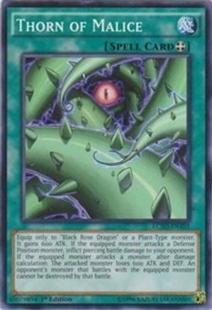 Thorn of Malice (LC5D-EN103) - Legendary Collection 5D's 1st Edition - Premium Yugioh Single from Konami - Just $0.25! Shop now at Game Crave Tournament Store