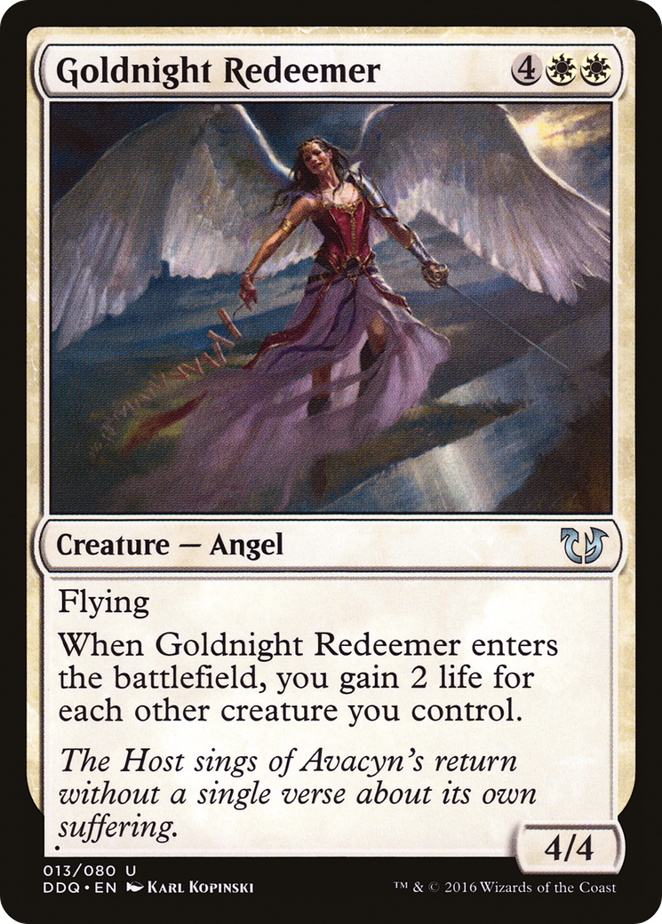 Goldnight Redeemer (DDQ-013) - Duel Decks: Blessed vs. Cursed - Premium MTG Single from Wizards of the Coast - Just $0.08! Shop now at Game Crave Tournament Store