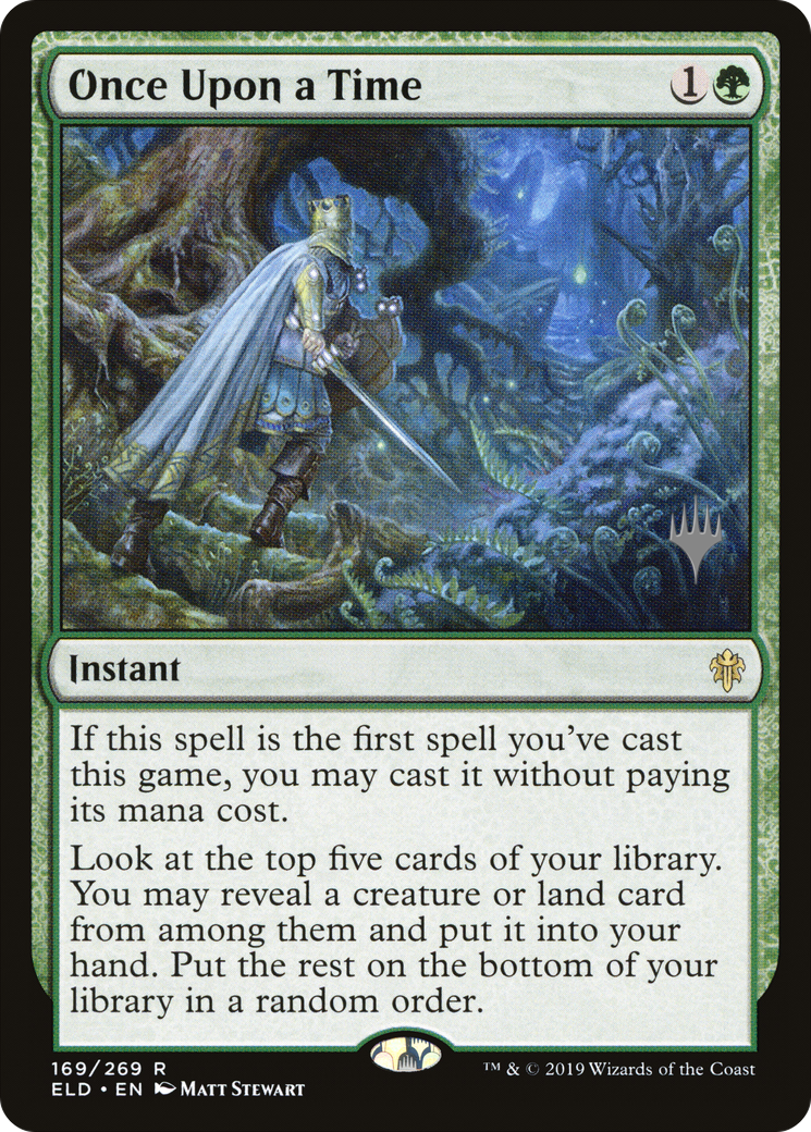 Once Upon a Time (PELD-169P) - Throne of Eldraine Promos Foil - Premium MTG Single from Wizards of the Coast - Just $1.04! Shop now at Game Crave Tournament Store