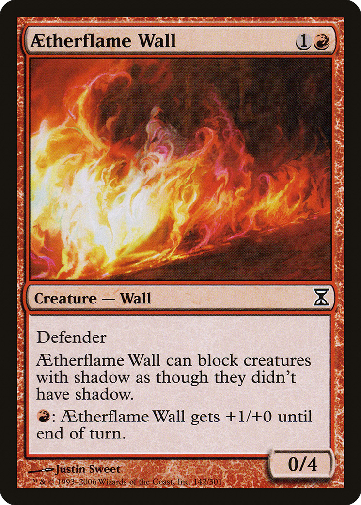 Aetherflame Wall (TSP-142) - Time Spiral Foil - Premium MTG Single from Wizards of the Coast - Just $0.15! Shop now at Game Crave Tournament Store