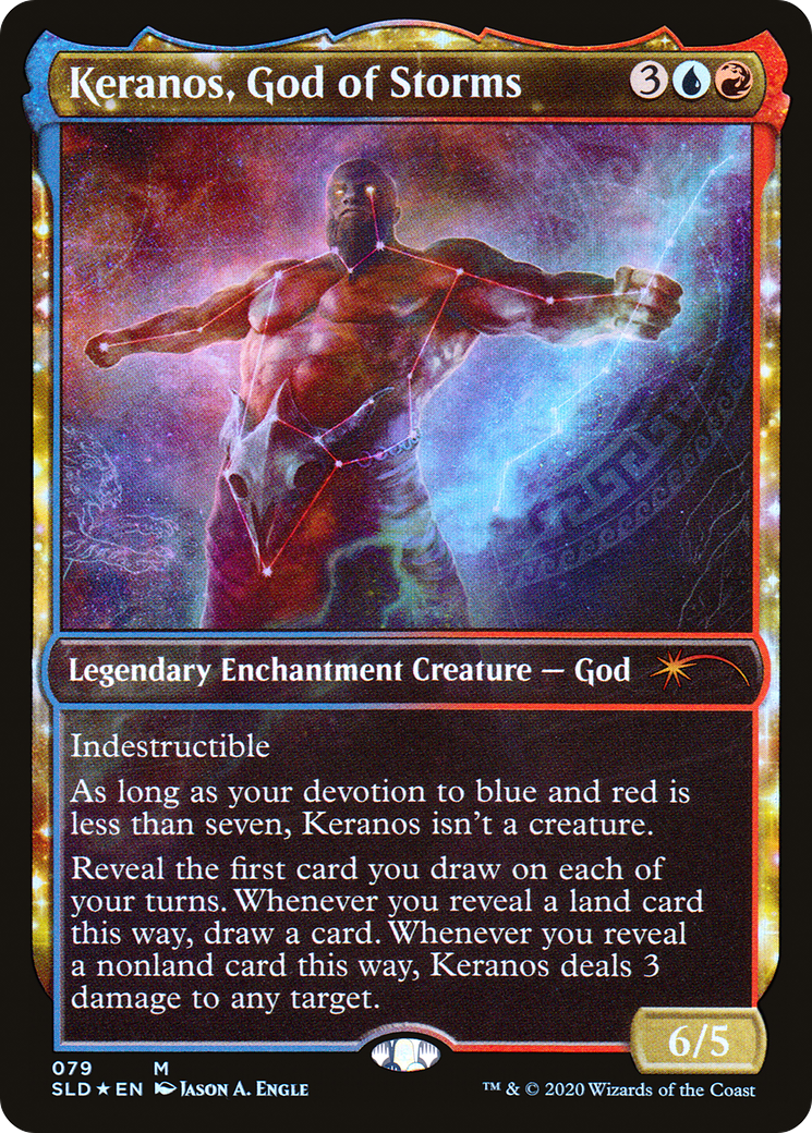 Keranos, God of Storms (SLD-079) - Secret Lair Drop: (nyxtouched, Showcase) Foil - Premium MTG Single from Wizards of the Coast - Just $1.67! Shop now at Game Crave Tournament Store