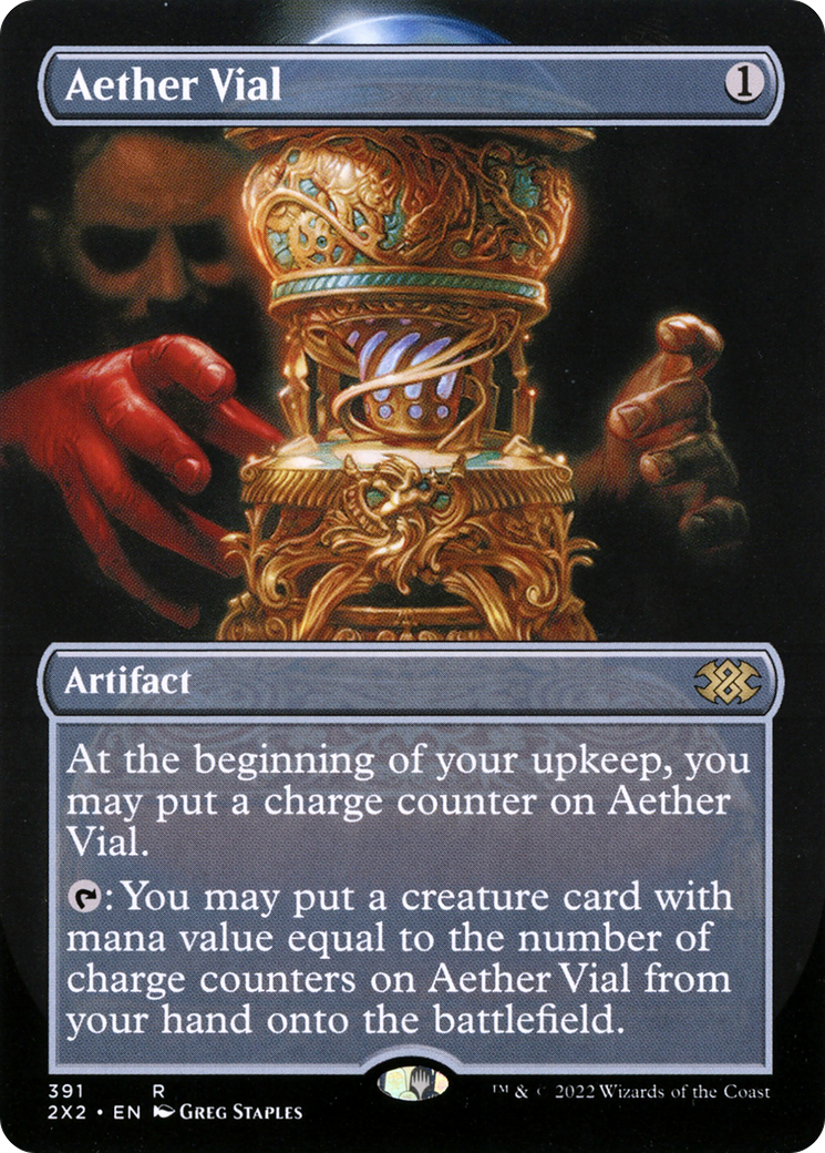 Aether Vial (2X2-391) - Double Masters 2022 (Borderless) - Premium MTG Single from Wizards of the Coast - Just $4.57! Shop now at Game Crave Tournament Store