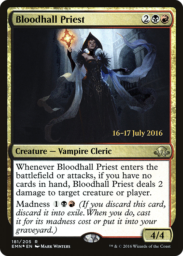 Bloodhall Priest (PEMN-181S) - Eldritch Moon Promos Foil - Premium MTG Single from Wizards of the Coast - Just $0.42! Shop now at Game Crave Tournament Store