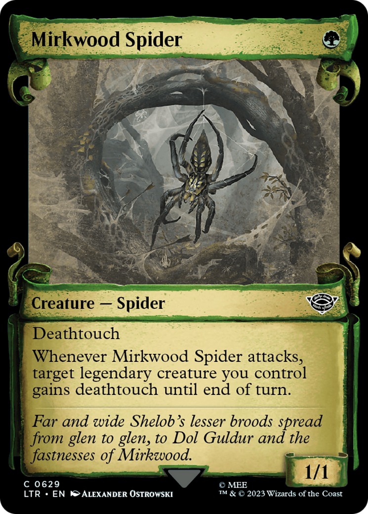 Mirkwood Spider (LTR-629) - The Lord of the Rings: Tales of Middle-earth: (Showcase) - Premium MTG Single from Wizards of the Coast - Just $0.08! Shop now at Game Crave Tournament Store