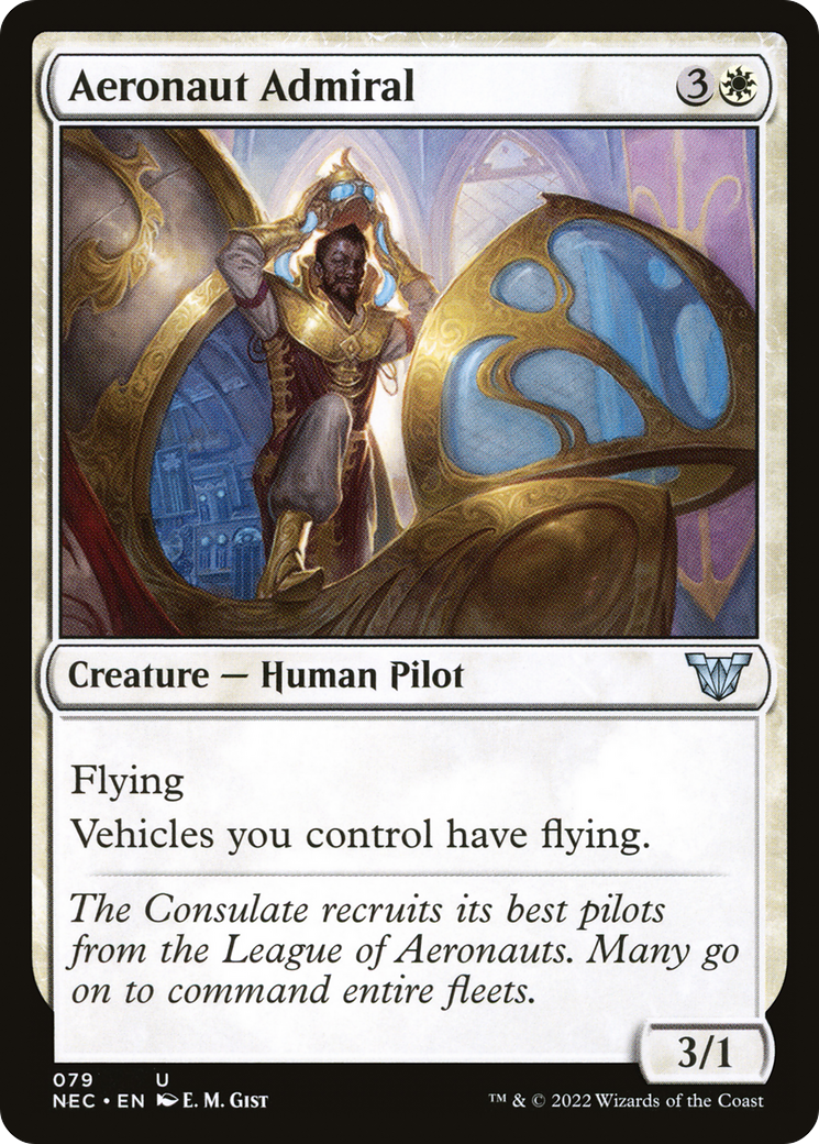 Aeronaut Admiral (NEC-079) - Neon Dynasty Commander - Premium MTG Single from Wizards of the Coast - Just $0.08! Shop now at Game Crave Tournament Store