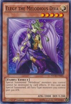 Elegy the Melodious Diva (NECH-EN006) - The New Challengers Unlimited - Premium Yugioh Single from Konami - Just $0.29! Shop now at Game Crave Tournament Store