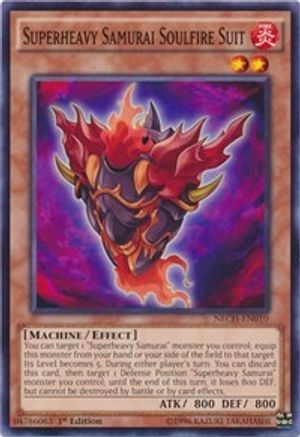 Superheavy Samurai Soulfire Suit (NECH-EN010) - The New Challengers 1st Edition - Premium Yugioh Single from Konami - Just $0.25! Shop now at Game Crave Tournament Store