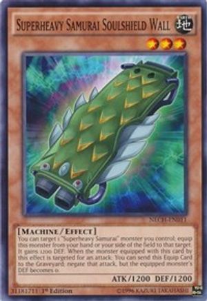 Superheavy Samurai Soulshield Wall (NECH-EN011) - The New Challengers 1st Edition - Premium Yugioh Single from Konami - Just $0.26! Shop now at Game Crave Tournament Store
