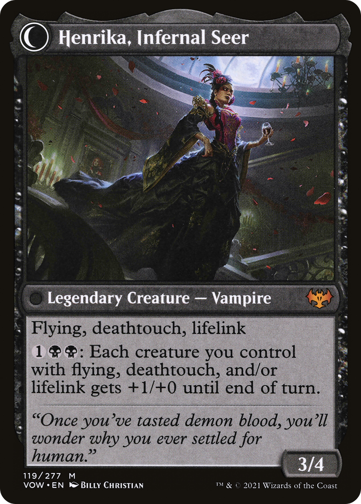 Henrika Domnathi // Henrika, Infernal Seer (VOW-119) - Innistrad: Crimson Vow: (Double Faced Transform) Foil - Premium MTG Single from Wizards of the Coast - Just $0.32! Shop now at Game Crave Tournament Store