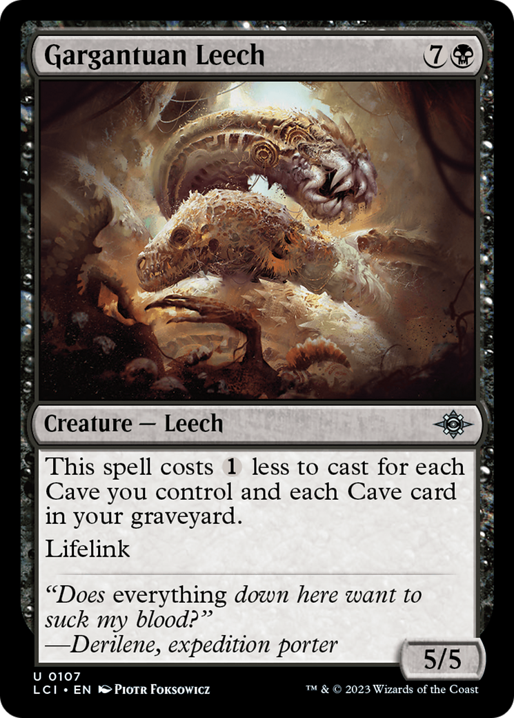 Gargantuan Leech (LCI-107) - The Lost Caverns of Ixalan - Premium MTG Single from Wizards of the Coast - Just $0.25! Shop now at Game Crave Tournament Store