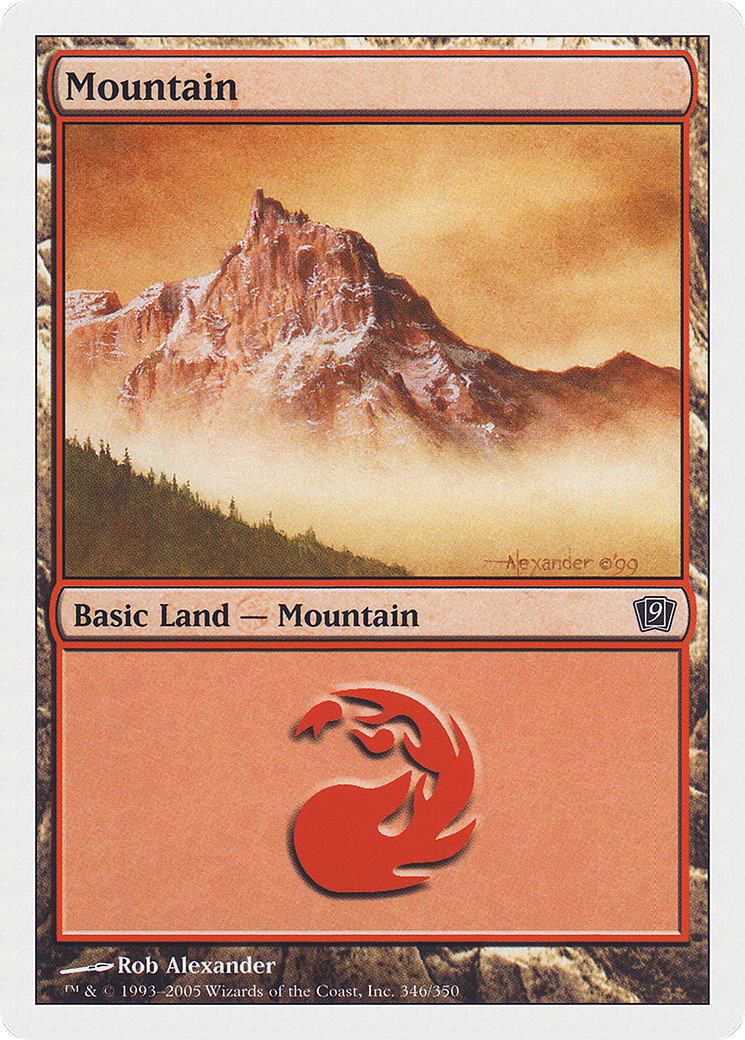Mountain (9ED-346) - Ninth Edition - Premium MTG Single from Wizards of the Coast - Just $0.08! Shop now at Game Crave Tournament Store