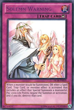 Solemn Warning (Purple) (DL18-EN019) - Duelist League Promo Unlimited - Premium Yugioh Single from Konami - Just $2.16! Shop now at Game Crave Tournament Store