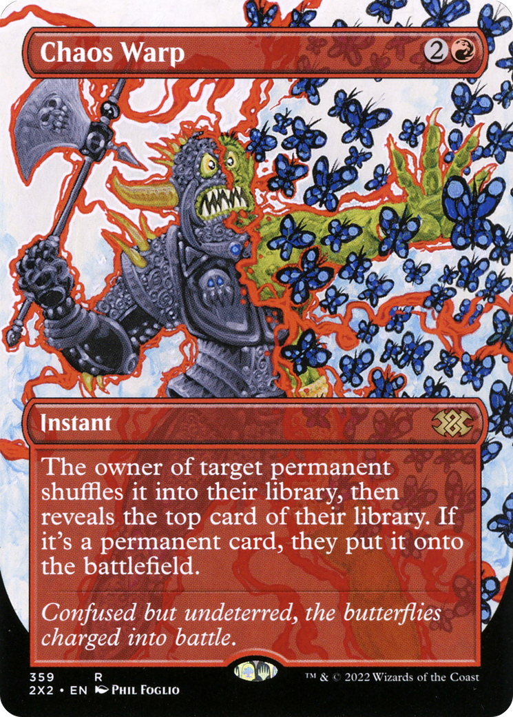 Chaos Warp (2X2-359) - Double Masters 2022 (Borderless) - Premium MTG Single from Wizards of the Coast - Just $0.88! Shop now at Game Crave Tournament Store