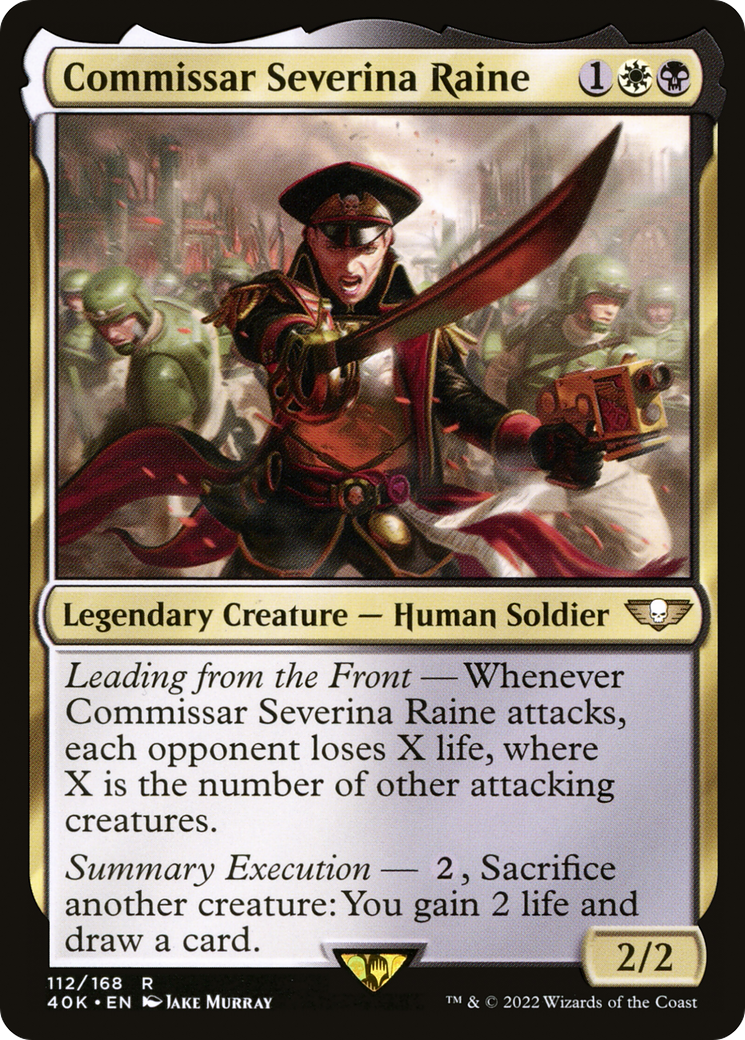 Commissar Severina Raine (40K-112) - Warhammer 40,000 Commander - Premium MTG Single from Wizards of the Coast - Just $14.35! Shop now at Game Crave Tournament Store