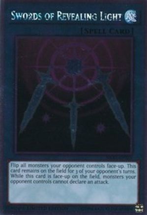 YuGiOh Noble Knights of the Round Table Platinum Rare Swords of Revealing Light NKRT-EN025 YuGiOh Noble Knights of the Round Table Platinum Rare Swords of Revealing Light NKRT-EN025