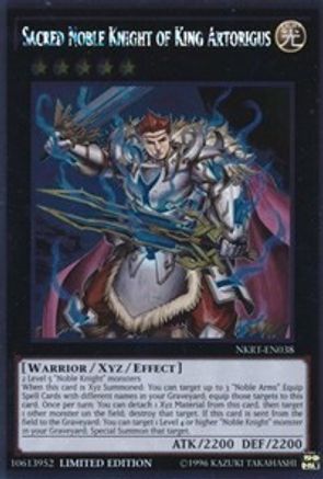 Sacred Noble Knight of King Artorigus (NKRT-EN038) - Noble Knights of the Round Table Box Set Limited - Premium Yugioh Single from Konami - Just $1.71! Shop now at Game Crave Tournament Store