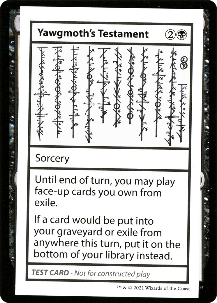 Yawgmoth's Testament (CMB2-052) - Mystery Booster Playtest Cards 2021 - Premium MTG Single from Wizards of the Coast - Just $0.08! Shop now at Game Crave Tournament Store
