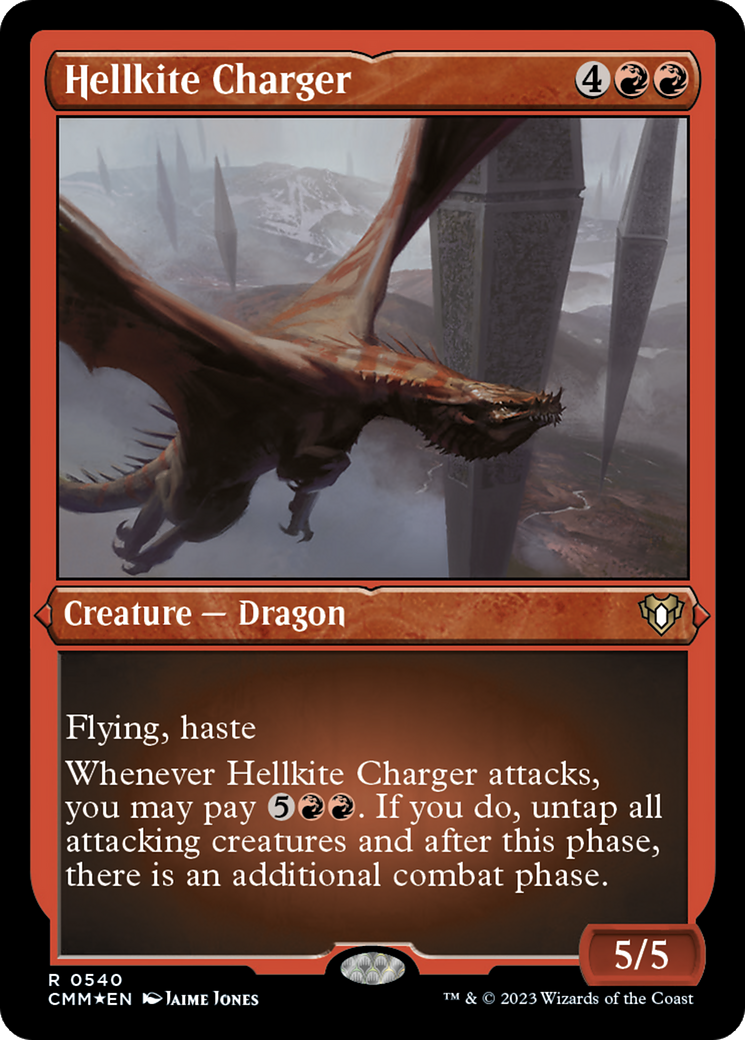 Hellkite Charger (CMM-540) - Commander Masters Etched Foil - Premium MTG Single from Wizards of the Coast - Just $2.27! Shop now at Game Crave Tournament Store