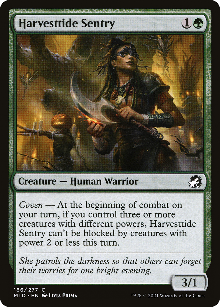 Harvesttide Sentry (MID-186) - Innistrad: Midnight Hunt - Premium MTG Single from Wizards of the Coast - Just $0.08! Shop now at Game Crave Tournament Store