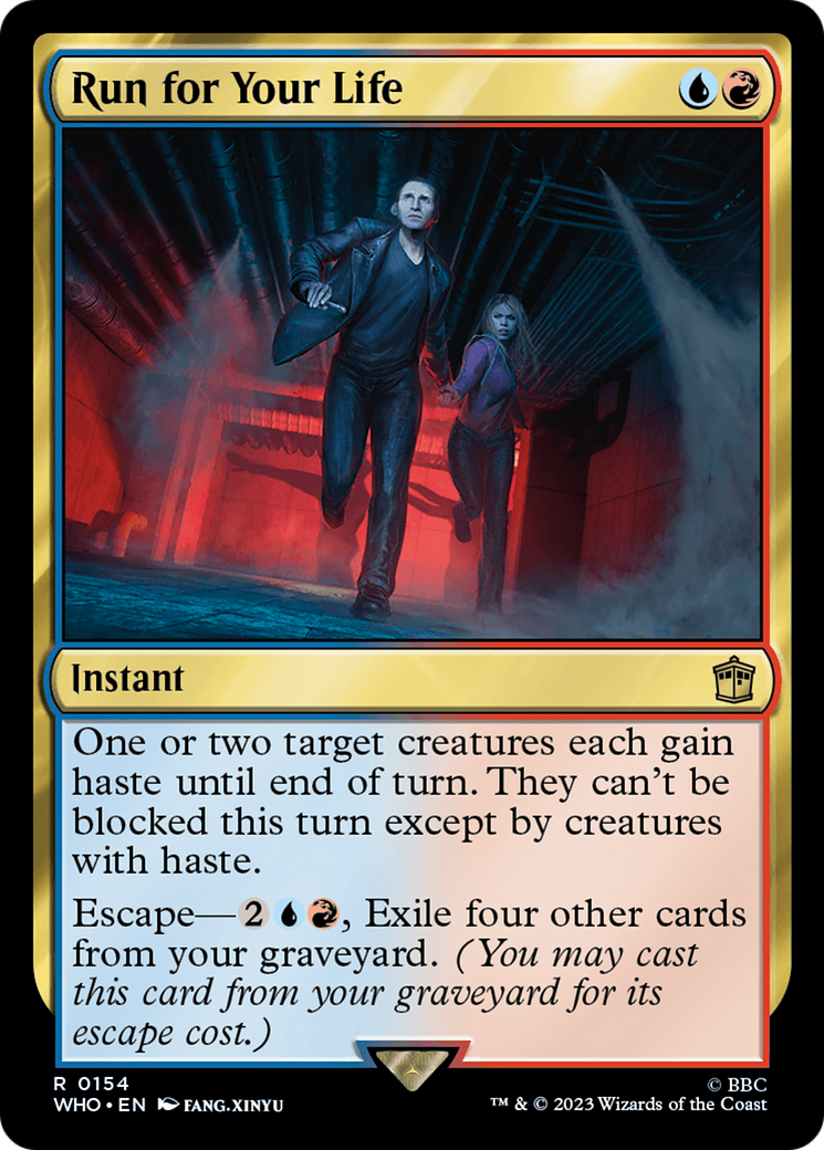 Run for Your Life (WHO-154) - Doctor Who Foil - Premium MTG Single from Wizards of the Coast - Just $0.08! Shop now at Game Crave Tournament Store