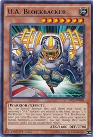 U.A. Blockbacker (SECE-EN088) - Secrets of Eternity Unlimited - Premium Yugioh Single from Konami - Just $0.25! Shop now at Game Crave Tournament Store