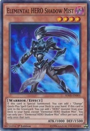 Elemental HERO Shadow Mist (SDHS-EN001) - Structure Deck: HERO Strike Unlimited - Premium Yugioh Single from Konami - Just $2.04! Shop now at Game Crave Tournament Store