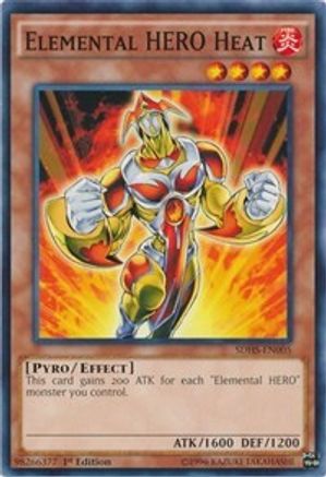 Elemental HERO Heat (SDHS-EN005) - Structure Deck: HERO Strike Unlimited - Premium Yugioh Single from Konami - Just $0.25! Shop now at Game Crave Tournament Store