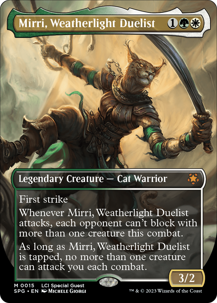 Mirri, Weatherlight Duelist (SPG-015) - Special Guests (Borderless) Foil - Premium MTG Single from Wizards of the Coast - Just $2.24! Shop now at Game Crave Tournament Store