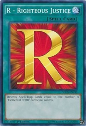 R - Righteous Justice (SDHS-EN030) - Structure Deck: HERO Strike Unlimited - Premium Yugioh Single from Konami - Just $0.25! Shop now at Game Crave Tournament Store