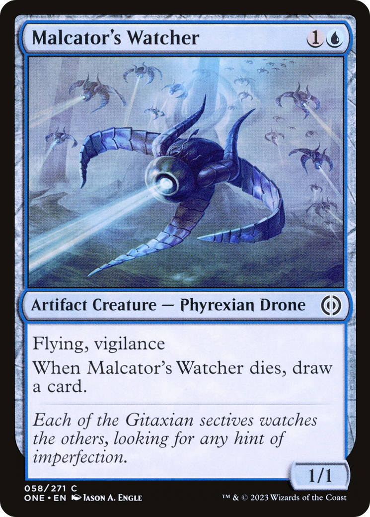Malcator's Watcher (ONE-058) - Phyrexia: All Will Be One - Premium MTG Single from Wizards of the Coast - Just $0.08! Shop now at Game Crave Tournament Store