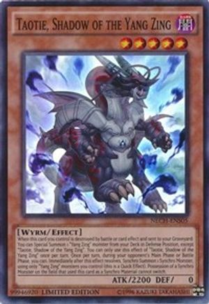 Taotie, Shadow of the Yang Zing (SE) (NECH-ENS05) - The New Challengers Limited - Premium Yugioh Single from Konami - Just $0.25! Shop now at Game Crave Tournament Store