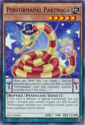 Performapal Partnaga (SECE-EN002) - Secrets of Eternity Unlimited - Premium Yugioh Single from Konami - Just $0.25! Shop now at Game Crave Tournament Store
