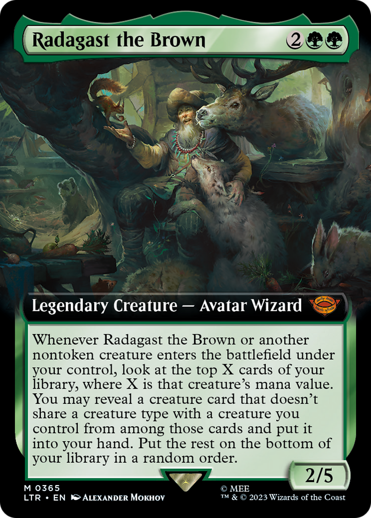 Radagast the Brown (LTR-365) - The Lord of the Rings: Tales of Middle-earth: (Extended Art) Foil - Premium MTG Single from Wizards of the Coast - Just $14.22! Shop now at Game Crave Tournament Store
