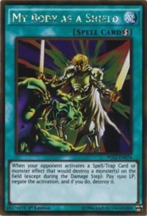 My Body as a Shield (PGL2-EN074) - Premium Gold: Return of the Bling 1st Edition - Premium Yugioh Single from Konami - Just $0.70! Shop now at Game Crave Tournament Store