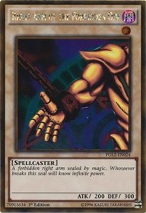 Right Arm of the Forbidden One (PGL2-EN024) - Premium Gold: Return of the Bling Unlimited - Premium Yugioh Single from Konami - Just $5.82! Shop now at Game Crave Tournament Store