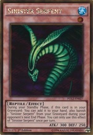 Sinister Serpent (PGL2-EN027) - Premium Gold: Return of the Bling Unlimited - Premium Yugioh Single from Konami - Just $0.84! Shop now at Game Crave Tournament Store
