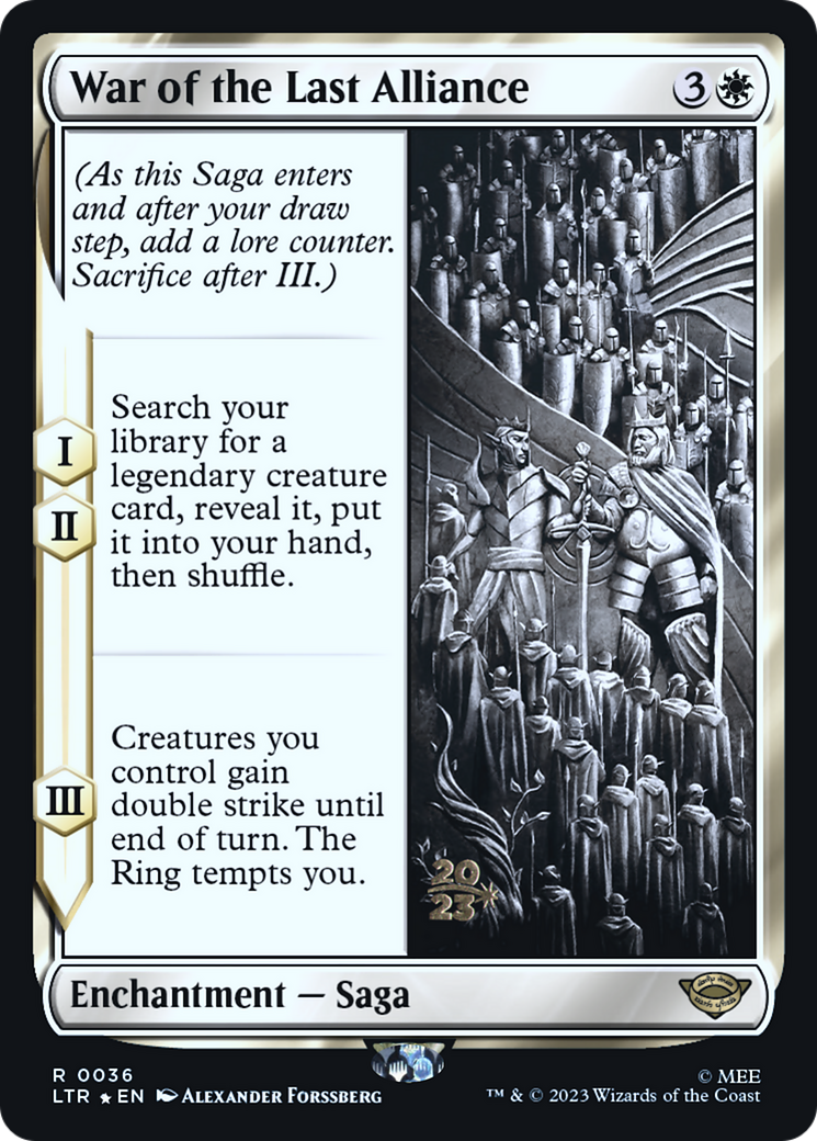 War of the Last Alliance (PLTR-36S) - Tales of Middle-earth Promos Foil - Premium MTG Single from Wizards of the Coast - Just $1.22! Shop now at Game Crave Tournament Store
