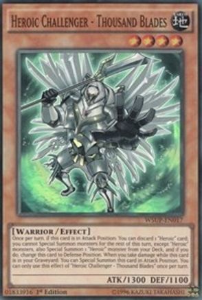 Heroic Challenger - Thousand Blades (WSUP-EN017) - World Superstars 1st Edition - Premium Yugioh Single from Konami - Just $0.25! Shop now at Game Crave Tournament Store