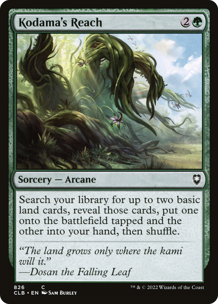 Kodama's Reach (CLB-826) - Commander Legends: Battle for Baldur's Gate - Premium MTG Single from Wizards of the Coast - Just $0.34! Shop now at Game Crave Tournament Store
